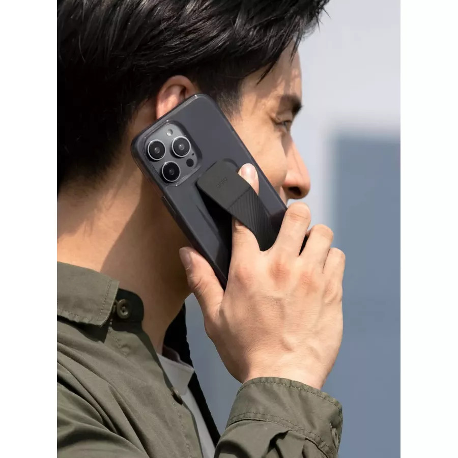 Купить Чехол Uniq Heldro Mount +Band для iPhone 14 Pro, Smoke в Сочи. Вид 6
