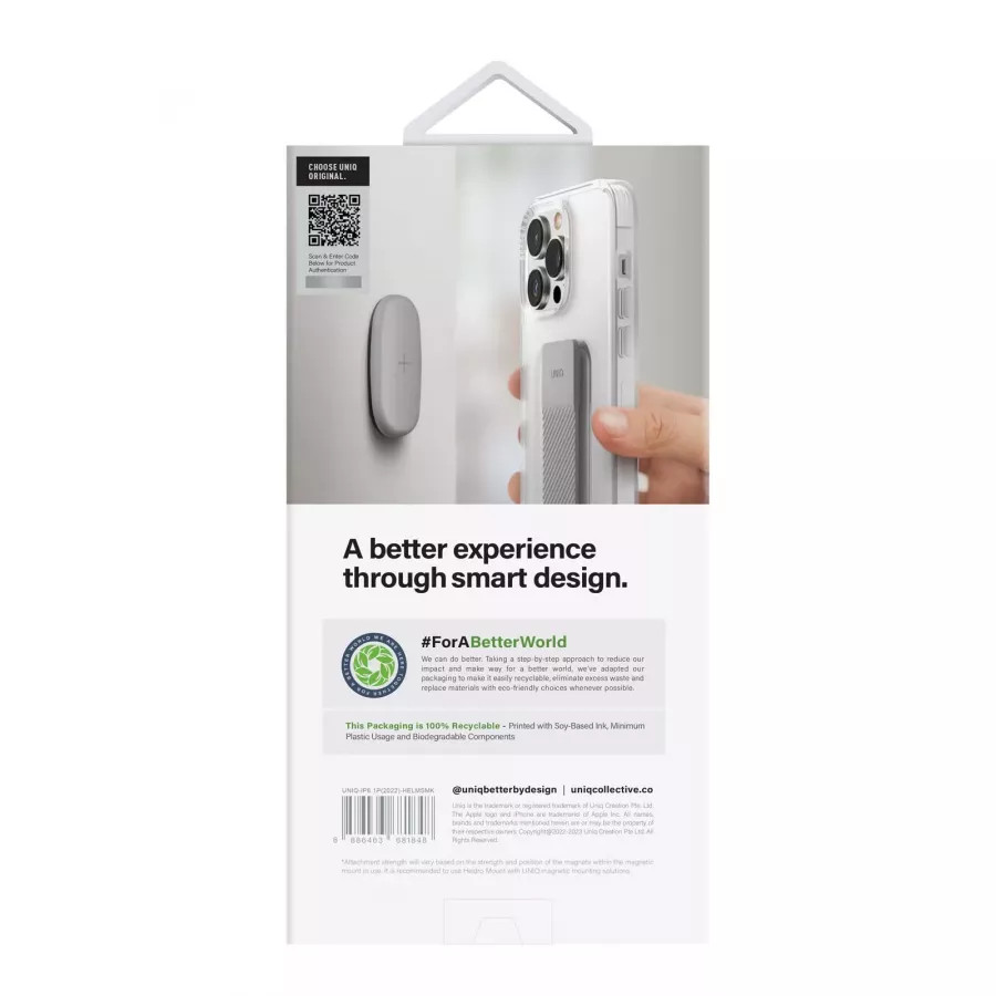 Купить Чехол Uniq Heldro Mount +Band для iPhone 14 Pro, Smoke в Сочи. Вид 8