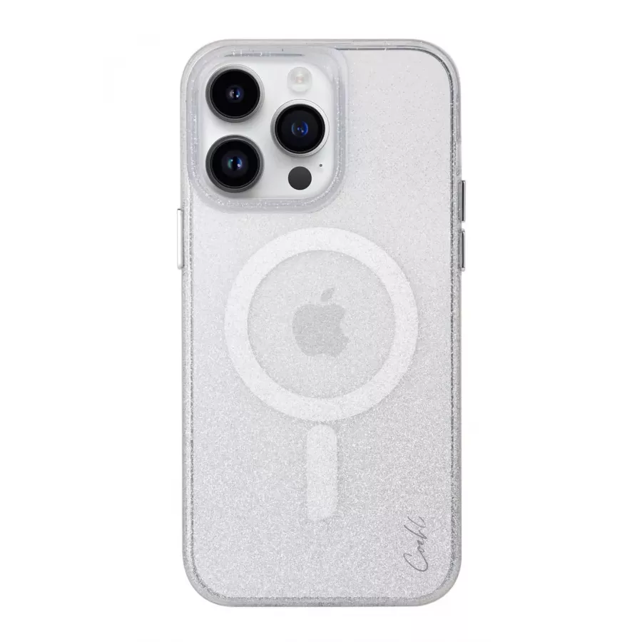 Купить Чехол Uniq COEHL Lumino Sparkling (MagSafe) для iPhone 14 Pro, серебристый в Сочи. Вид 1