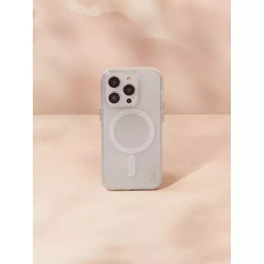 Купить Чехол Uniq COEHL Lumino Sparkling (MagSafe) для iPhone 14 Pro, серебристый в Сочи. Вид 2