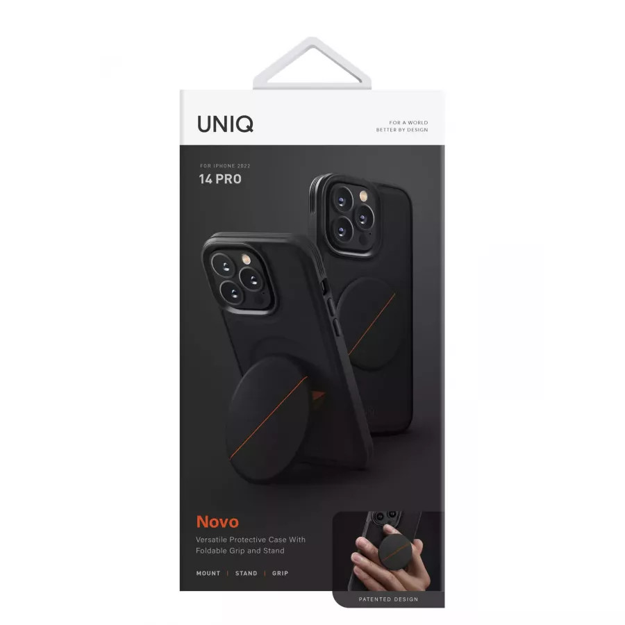 Купить Чехол Uniq NOVO with magnetic grip для iPhone 14 Pro, черный в Сочи. Вид 9