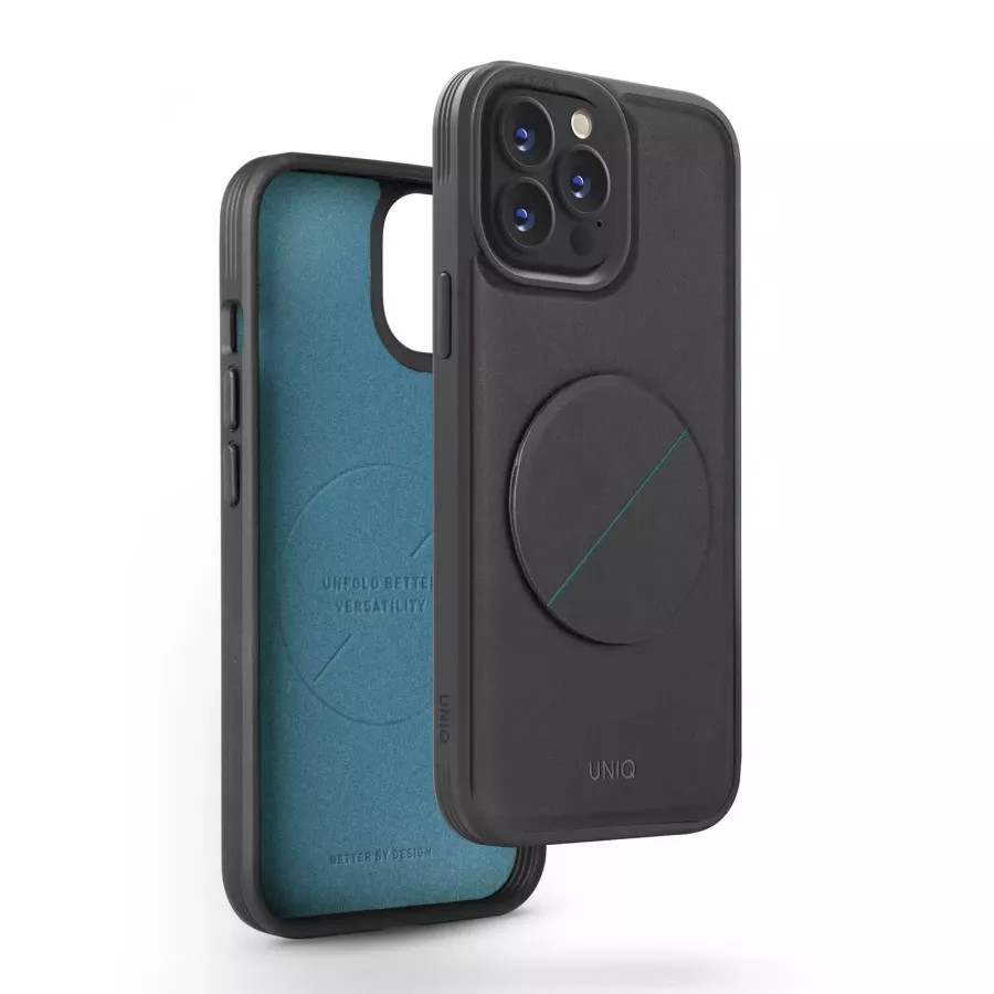 Купить Чехол Uniq NOVO with magnetic grip для iPhone 14 Pro, серый в Сочи. Вид 2