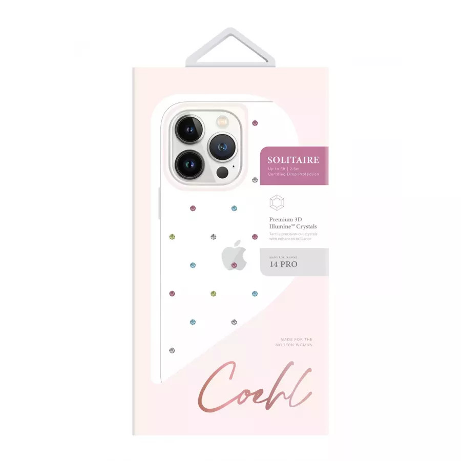Купить Чехол Uniq COEHL Solitaire (with 3d crystals) для iPhone 14 Pro, Clear в Сочи. Вид 4