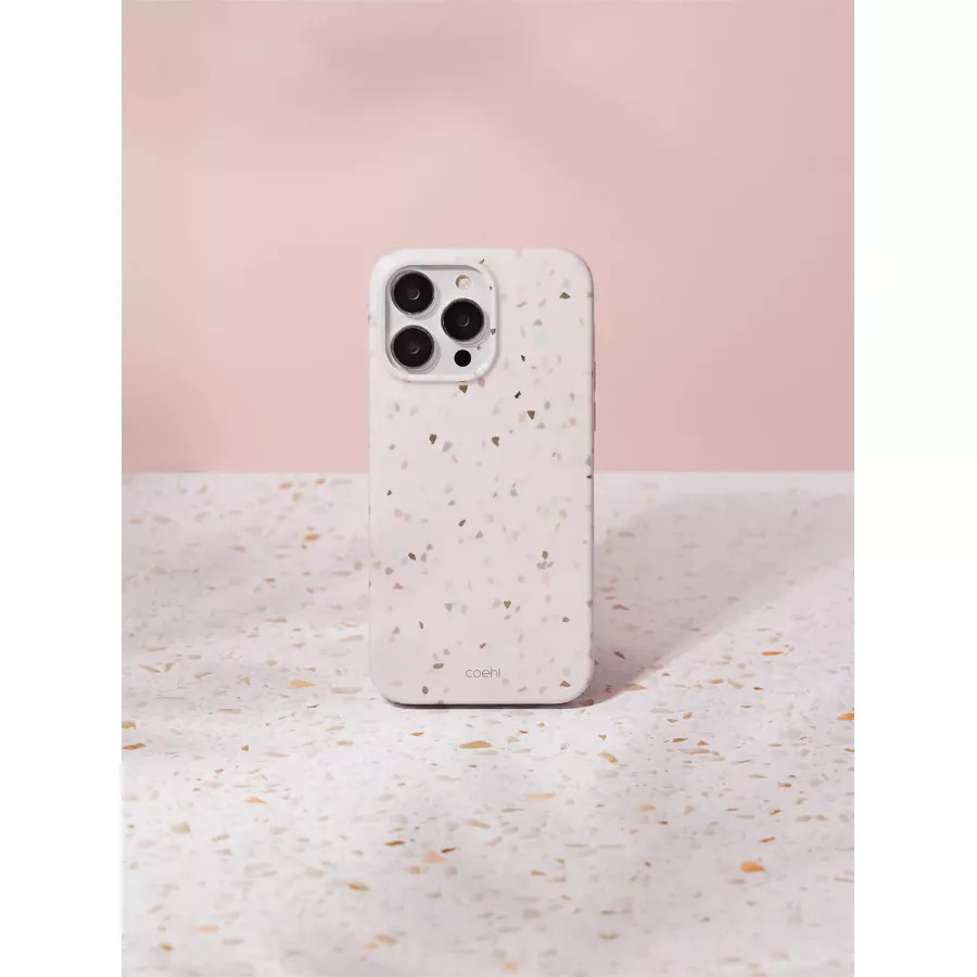 Купить Чехол Uniq COEHL Terrazzo для iPhone 14 Pro, Sandstone в Сочи. Вид 2