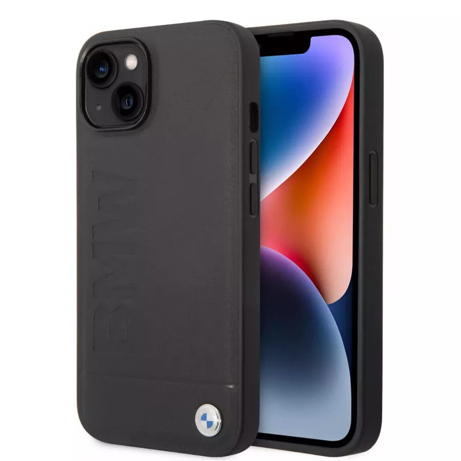 Купить Чехол BMW Signature Leather Logo imprint Hard (MagSafe) для iPhone 13/14, черный в Сочи. Вид 3