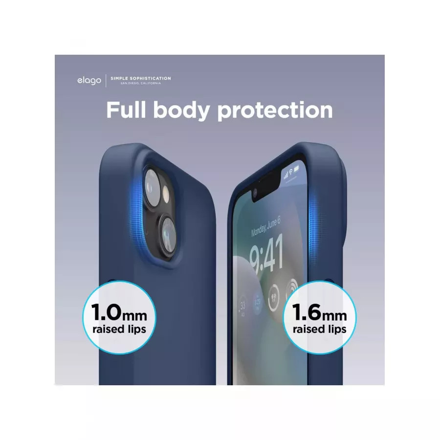 Купить Чехол Elago Soft silicone (Liquid) для iPhone 13/14, Jean Indigo в Сочи. Вид 2