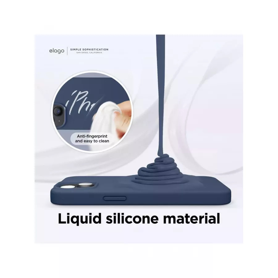 Купить Чехол Elago Soft silicone (Liquid) для iPhone 13/14, Jean Indigo в Сочи. Вид 3