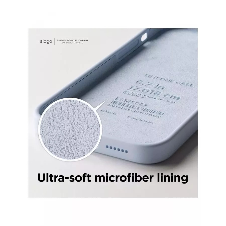 Купить Чехол Elago Soft silicone (Liquid) для iPhone 13/14, Light Blue в Сочи. Вид 6