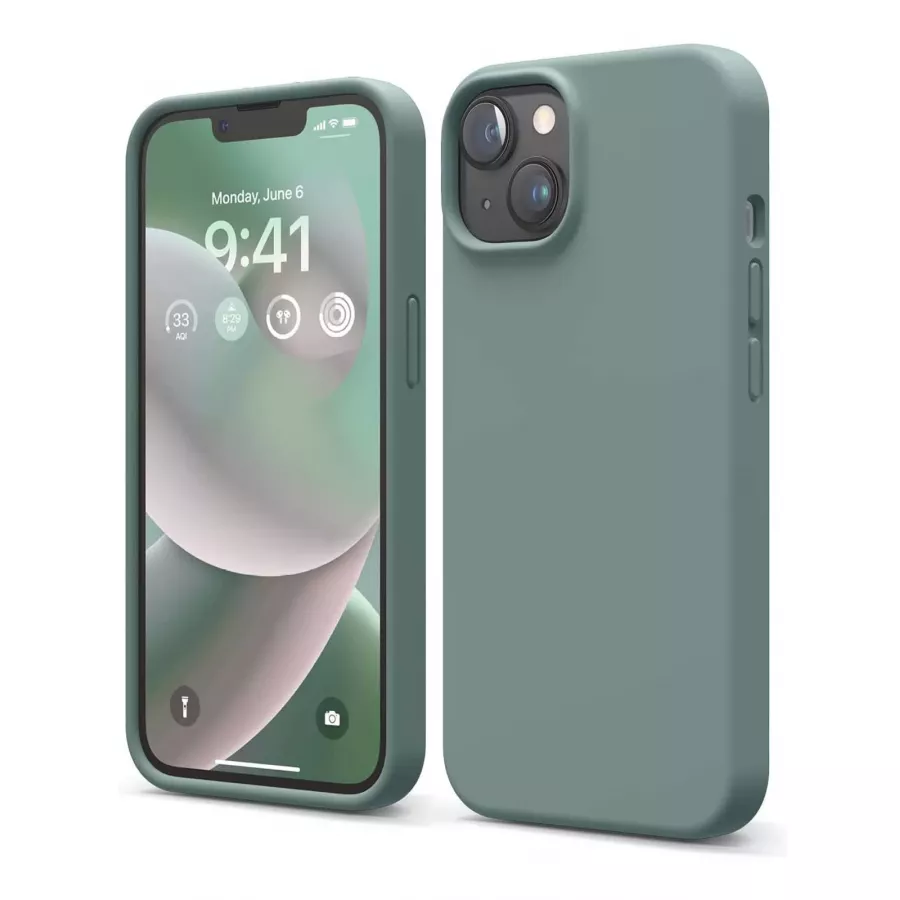 Купить Чехол Elago Soft silicone (Liquid) для iPhone 13/14, Midnight Green в Сочи. Вид 1