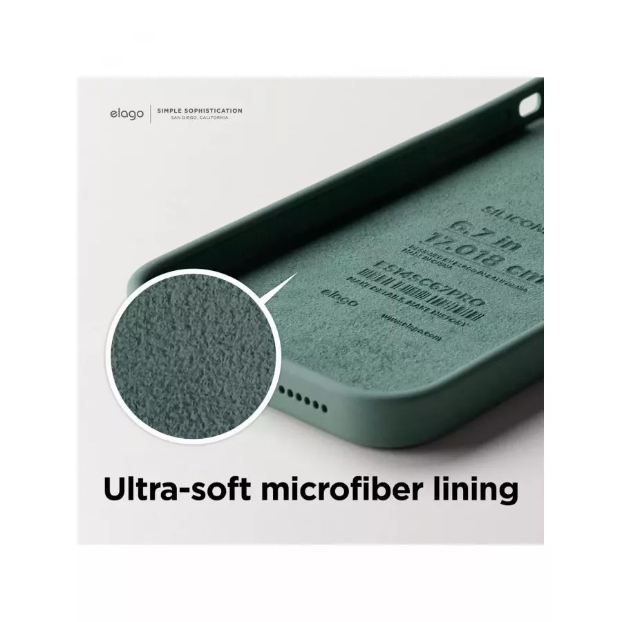 Купить Чехол Elago Soft silicone (Liquid) для iPhone 13/14, Midnight Green в Сочи. Вид 6