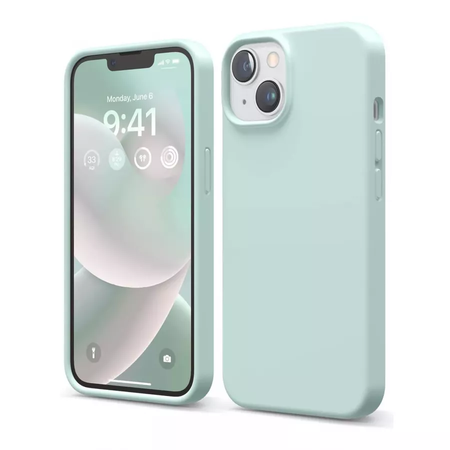 Купить Чехол Elago Soft silicone (Liquid) для iPhone 13/14, Mint в Сочи. Вид 1