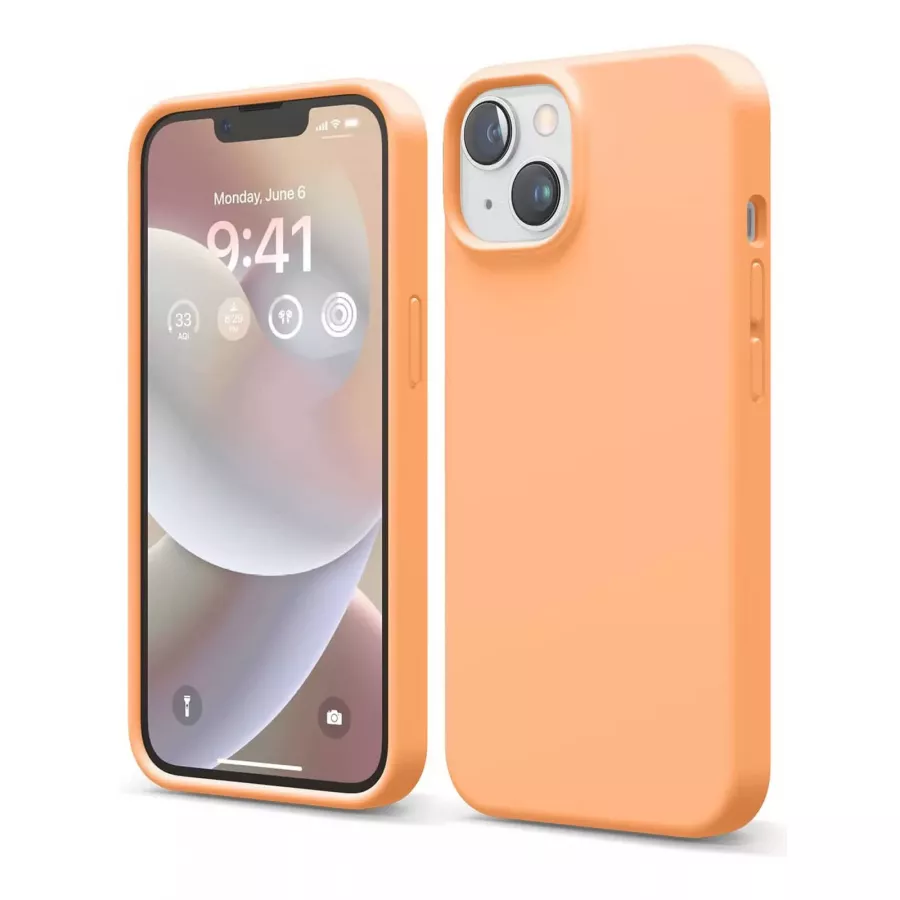 Купить Чехол Elago Soft silicone (Liquid) для iPhone 13/14, оранжевый в Сочи. Вид 1