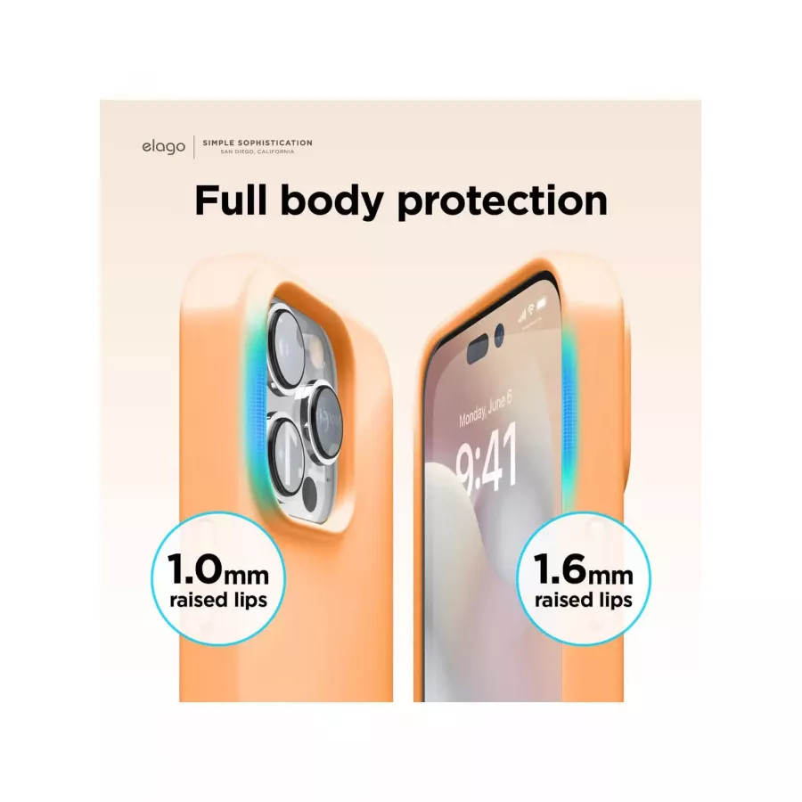 Купить Чехол Elago Soft silicone (Liquid) для iPhone 13/14, оранжевый в Сочи. Вид 2