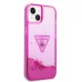 Купить Чехол Guess чехол Liquid Glitter Triangle logo Hard для iPhone 13/14, Translucent Fuschia в Сочи. Вид 4