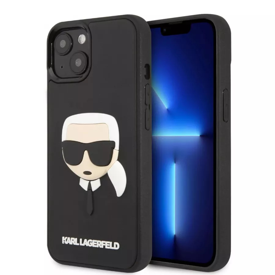 Купить Чехол Lagerfeld 3D Rubber Karl's head Hard для iPhone 13/14, черный в Сочи. Вид 3