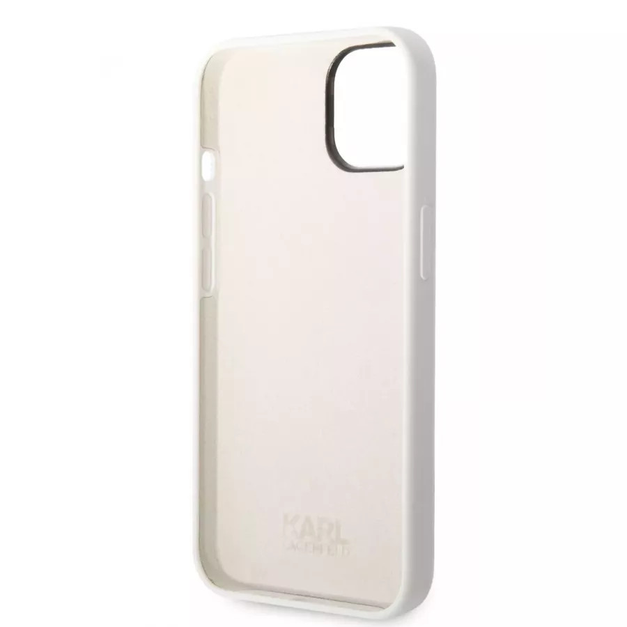 Купить Чехол Lagerfeld 3D Liquid silicone Karl & Choupette Hard для iPhone 13/14, белый в Сочи. Вид 2