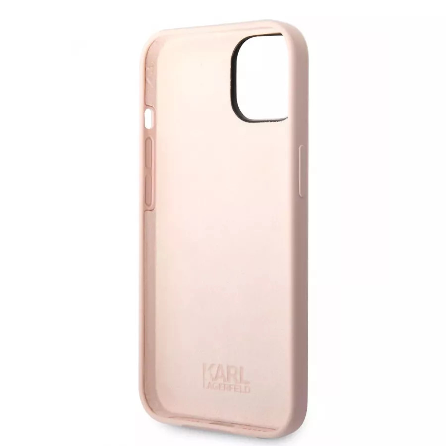 Купить Чехол Lagerfeld 3D Liquid silicone Karl's Head Hard для iPhone 13/14, розовый в Сочи. Вид 2