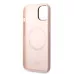 Купить Чехол Lagerfeld 3D Liquid silicone Karl's Head Hard (MagSafe) для iPhone 13/14, розовый в Сочи. Вид 2