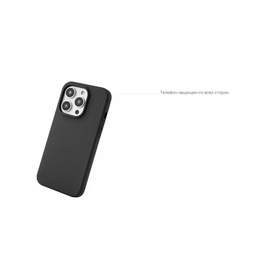 Купить Чехол uBear Touch Mag Case для iPhone 14, силикон, софт-тач, чёрный в Сочи. Вид 9