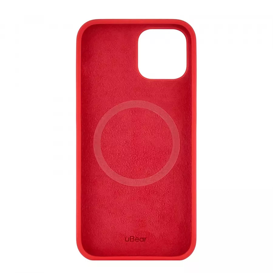 Купить Чехол uBear Touch Mag Case для iPhone 14, силикон, софт-тач, красный в Сочи. Вид 4
