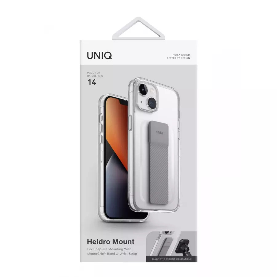 Купить Чехол Uniq Heldro Mount +Band для iPhone 13/14, прозрачный в Сочи. Вид 6