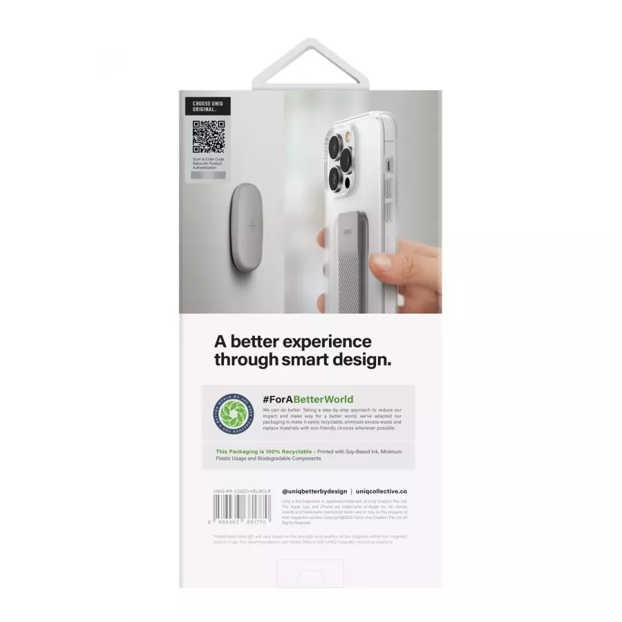 Купить Чехол Uniq Heldro Mount +Band для iPhone 13/14, прозрачный в Сочи. Вид 7