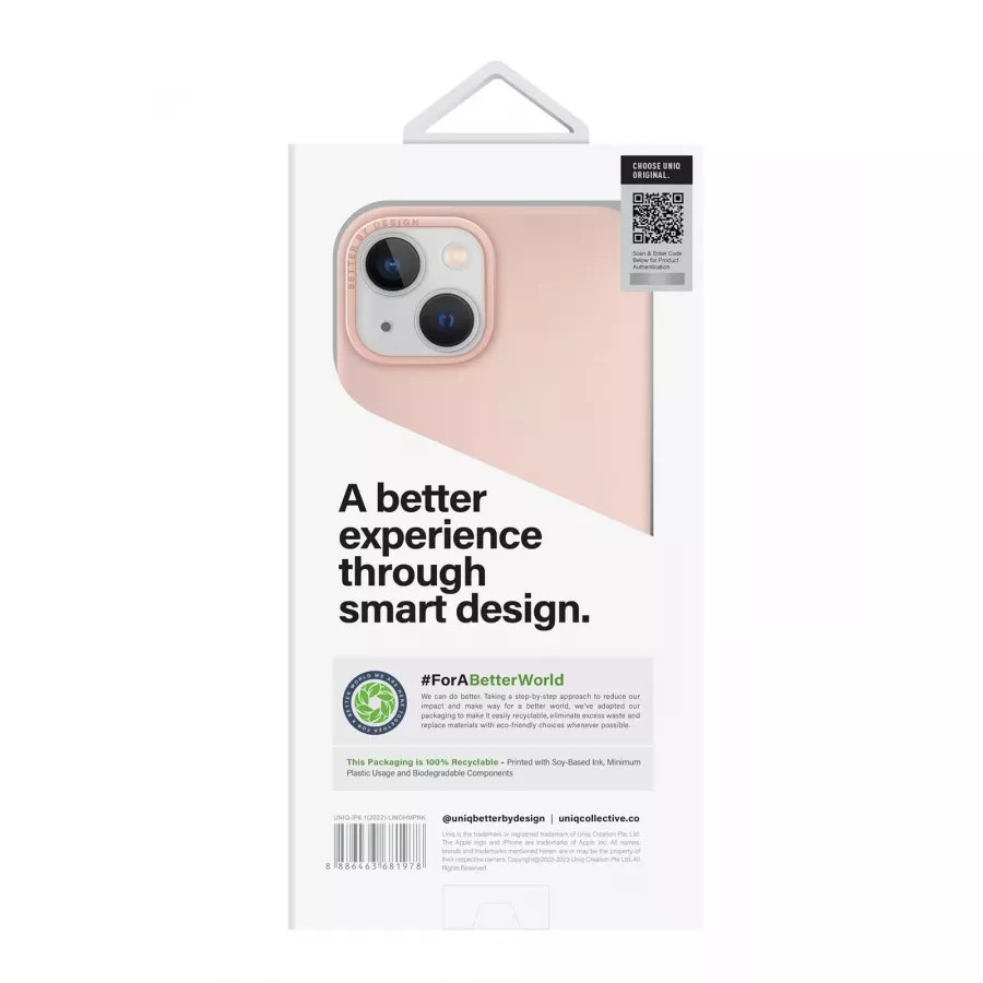 Купить Чехол Uniq LINO (Magsafe) для iPhone 13/14, розовый в Сочи. Вид 7