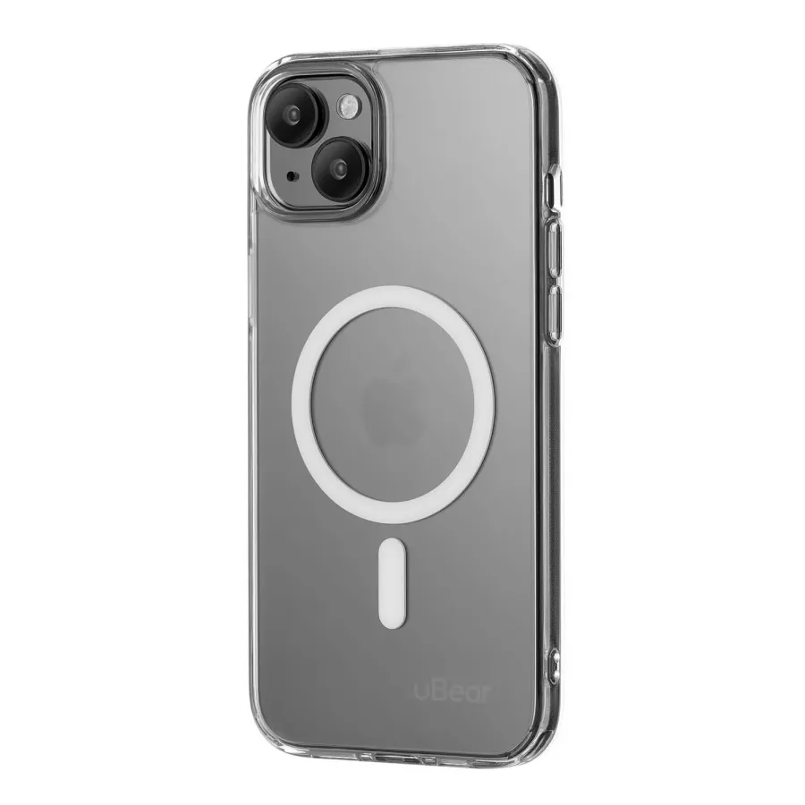 Купить Чехол uBear Real Mag Case для iPhone 15 Plus, усиленный, текстурир.,прозрачный в Сочи. Вид 1