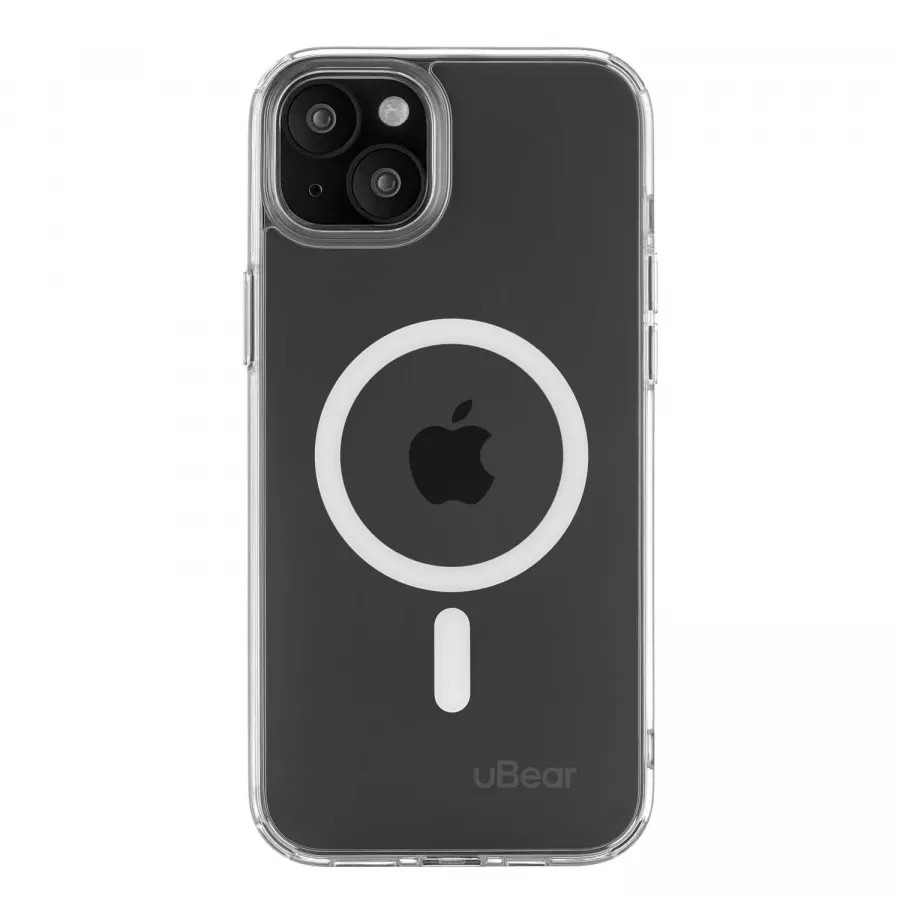 Купить Чехол uBear Real Mag Case для iPhone 15 Plus, усиленный, текстурир.,прозрачный в Сочи. Вид 2
