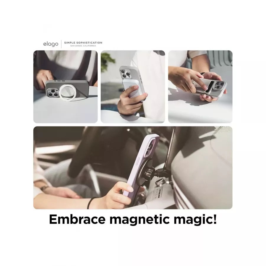 Купить Черный Elago Soft Liquid silicone (MagSafe) для iPhone 15 Pro, черный в Сочи. Вид 6