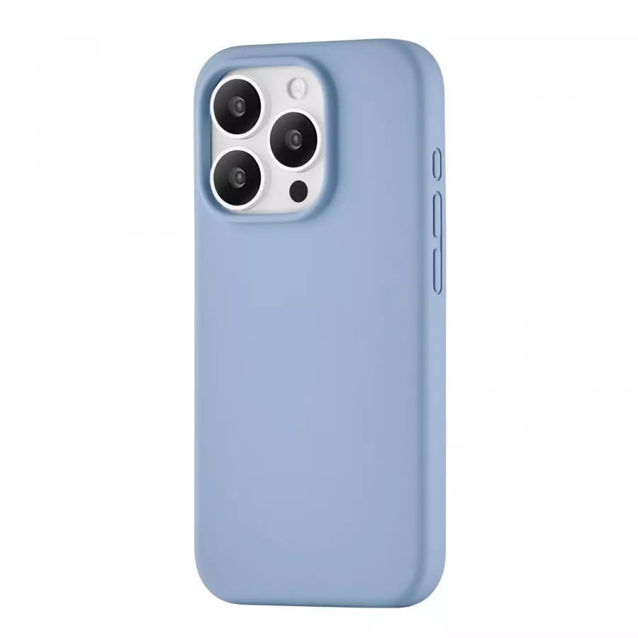 Купить Силиконовый чехол uBear Touch Mag Case для iPhone 15 Pro, голубой в Сочи. Вид 1