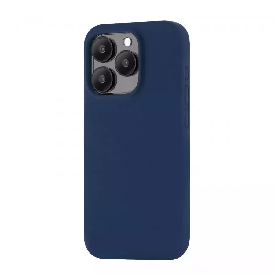 Купить Силиконовый чехол uBear Touch Mag Case для iPhone 15 Pro, темно-синий в Сочи. Вид 1