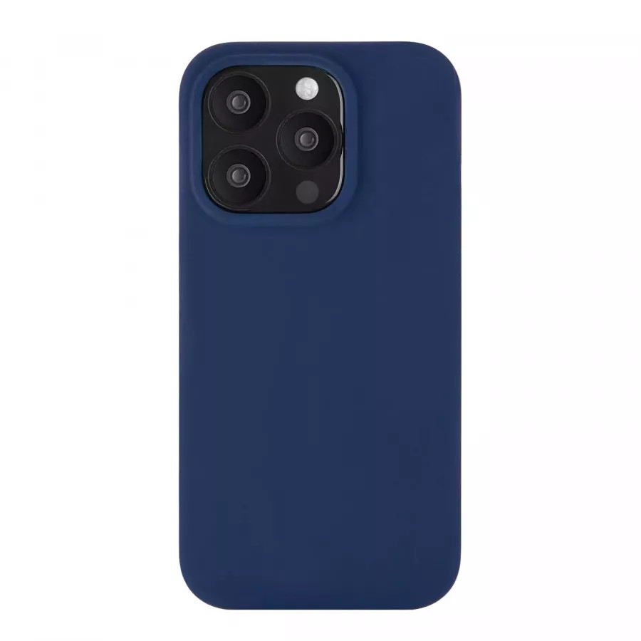 Купить Силиконовый чехол uBear Touch Mag Case для iPhone 15 Pro, темно-синий в Сочи. Вид 2