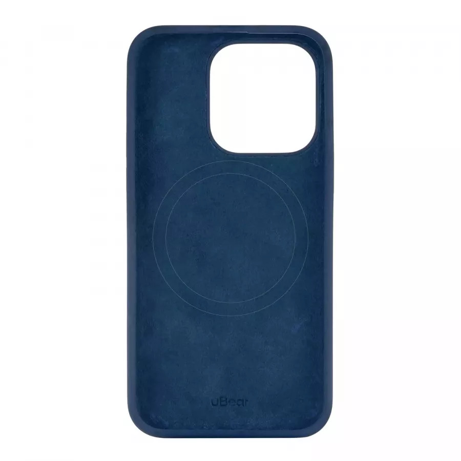 Купить Силиконовый чехол uBear Touch Mag Case для iPhone 15 Pro, темно-синий в Сочи. Вид 3