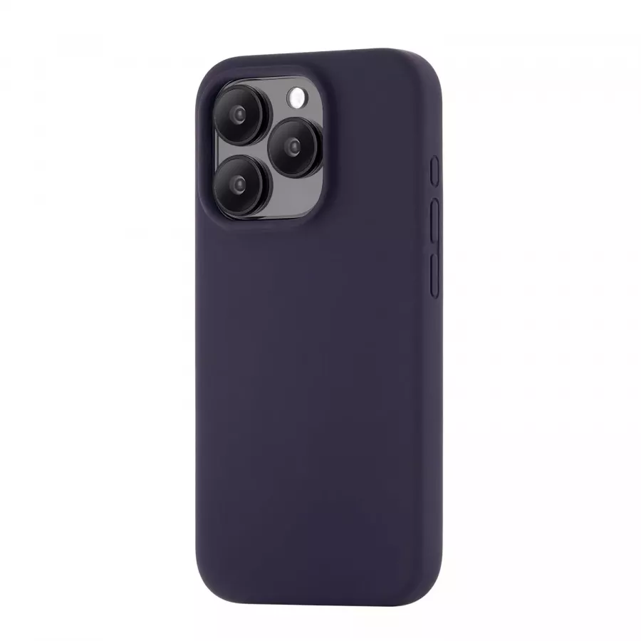 Купить Силиконовый чехол uBear Touch Mag Case для iPhone 15 Pro, темно-фиолетовый в Сочи. Вид 1