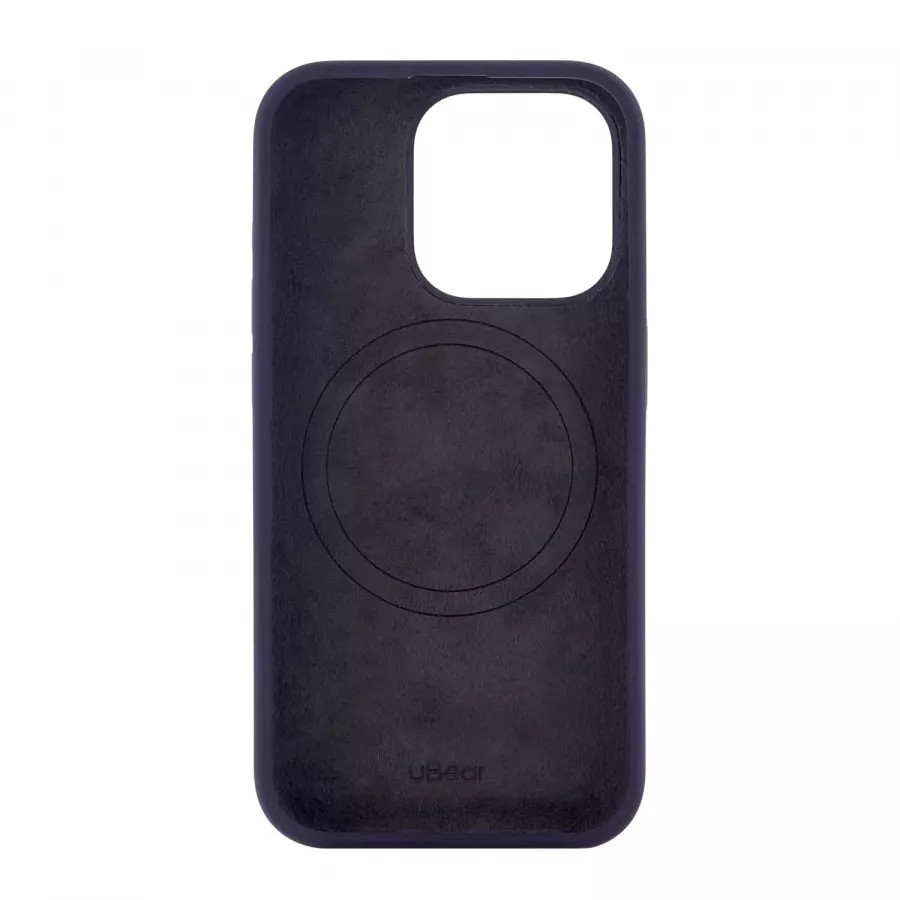 Купить Силиконовый чехол uBear Touch Mag Case для iPhone 15 Pro, темно-фиолетовый в Сочи. Вид 3