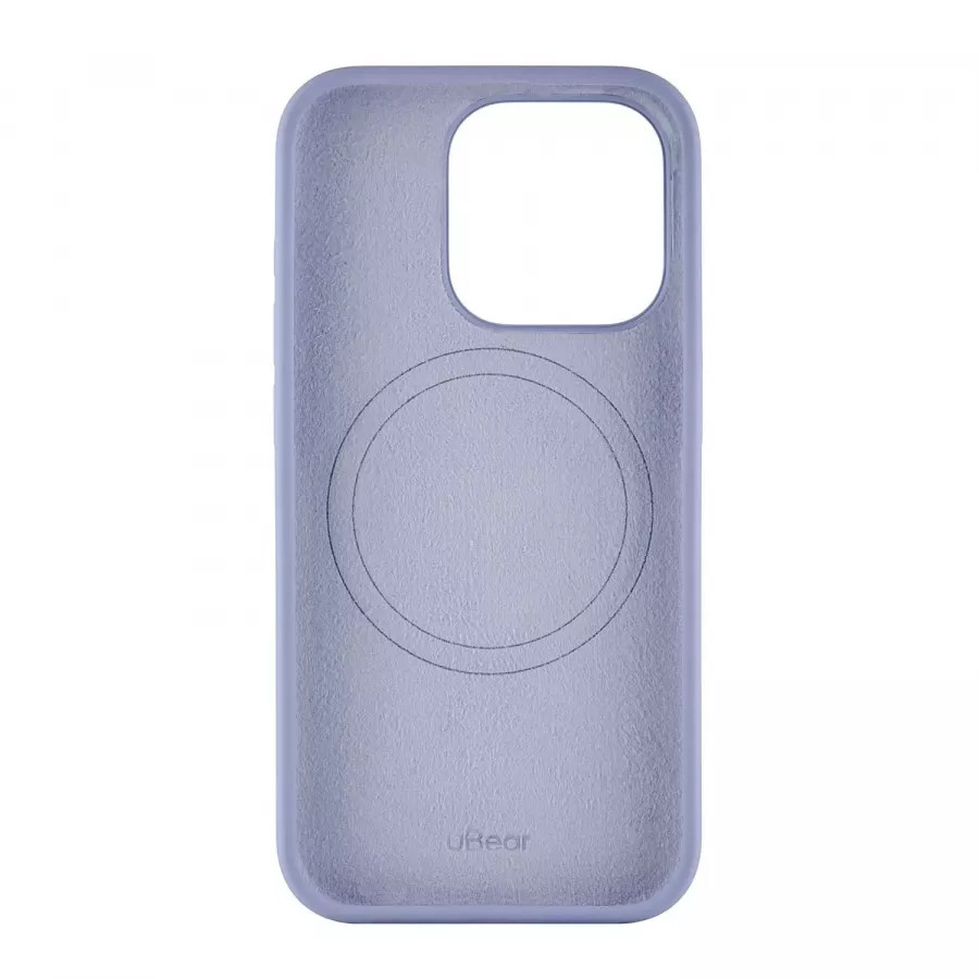 Купить Силиконовый чехол uBear Touch Mag Case для iPhone 15 Pro, лавандовый в Сочи. Вид 3
