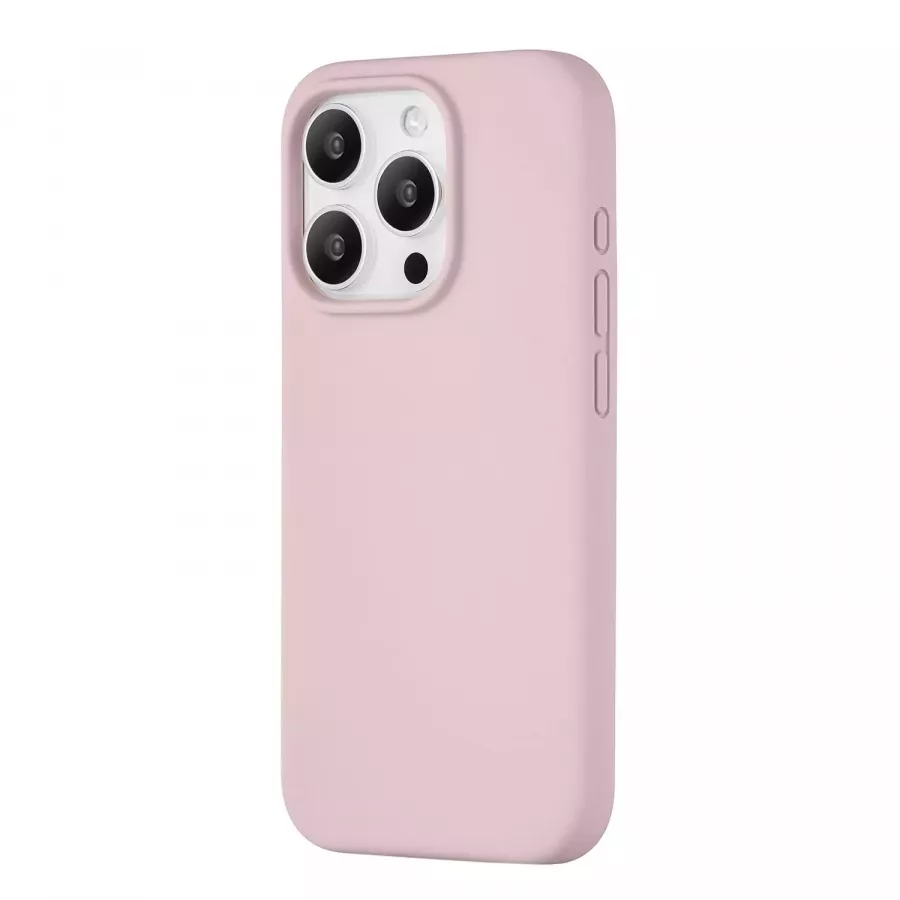 Купить Силиконовый чехол uBear Touch Mag Case для iPhone 15 Pro, розовый в Сочи. Вид 1
