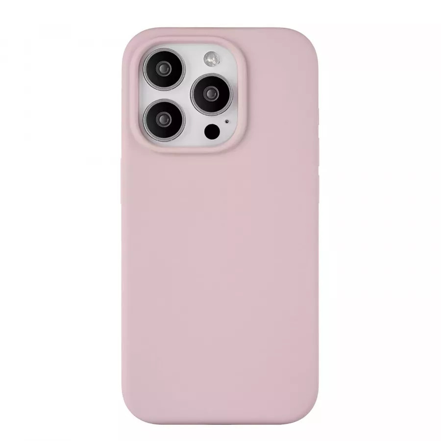 Купить Силиконовый чехол uBear Touch Mag Case для iPhone 15 Pro, розовый в Сочи. Вид 2