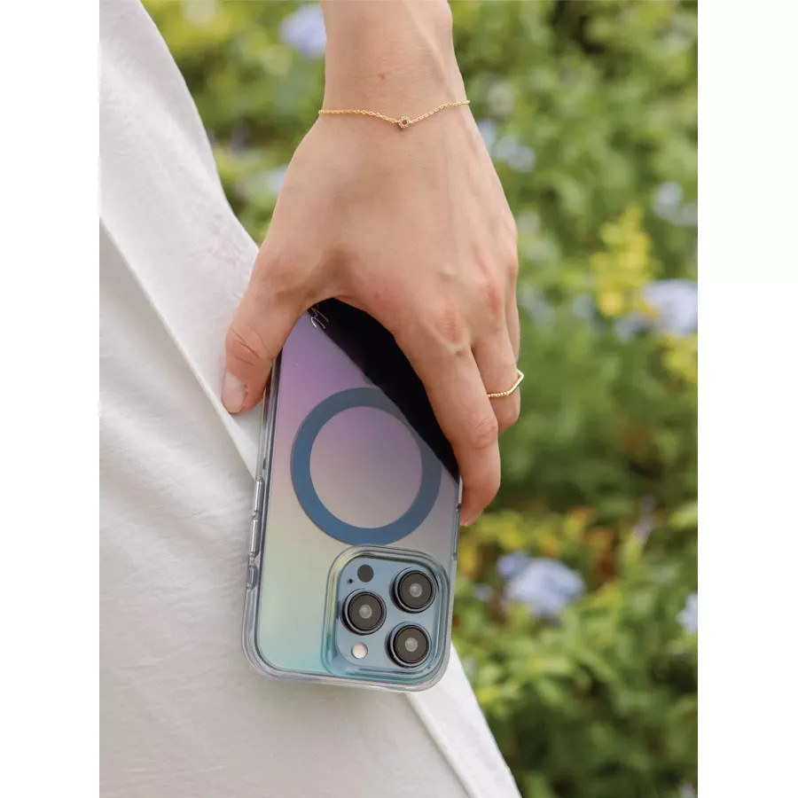 Купить Чехол Uniq COEHL Dazze (MagSafe) для iPhone 15 Pro, azure blue в Сочи. Вид 3