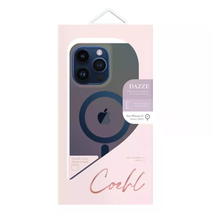 Купить Чехол Uniq COEHL Dazze (MagSafe) для iPhone 15 Pro, azure blue в Сочи. Вид 4