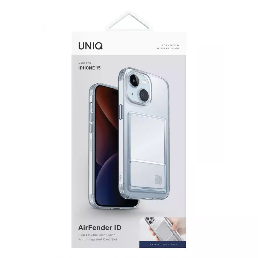 Купить Чехол Uniq Air Fender ID (cardslot) для iPhone 15, Clear в Сочи. Вид 6