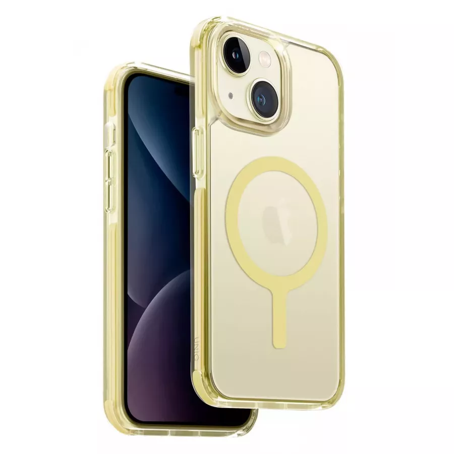 Купить Чехол Uniq Combat AF (MagSafe) для iPhone 15, Citron Yellow в Сочи. Вид 1