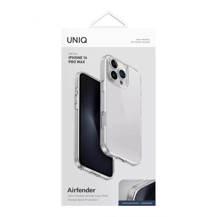Купить Чехол силиконовый Uniq AirFender для iPhone 16 Pro Max, прозрачный в Сочи. Вид 4