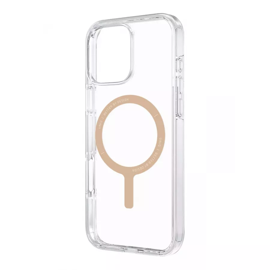 Купить Чехол силиконовый Uniq Clario (MagSafe) для iPhone 16 Pro Max, champagne gold в Сочи. Вид 1
