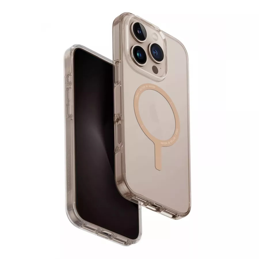 Купить Чехол силиконовый Uniq Clario (MagSafe) для iPhone 16 Pro Max, champagne gold в Сочи. Вид 2