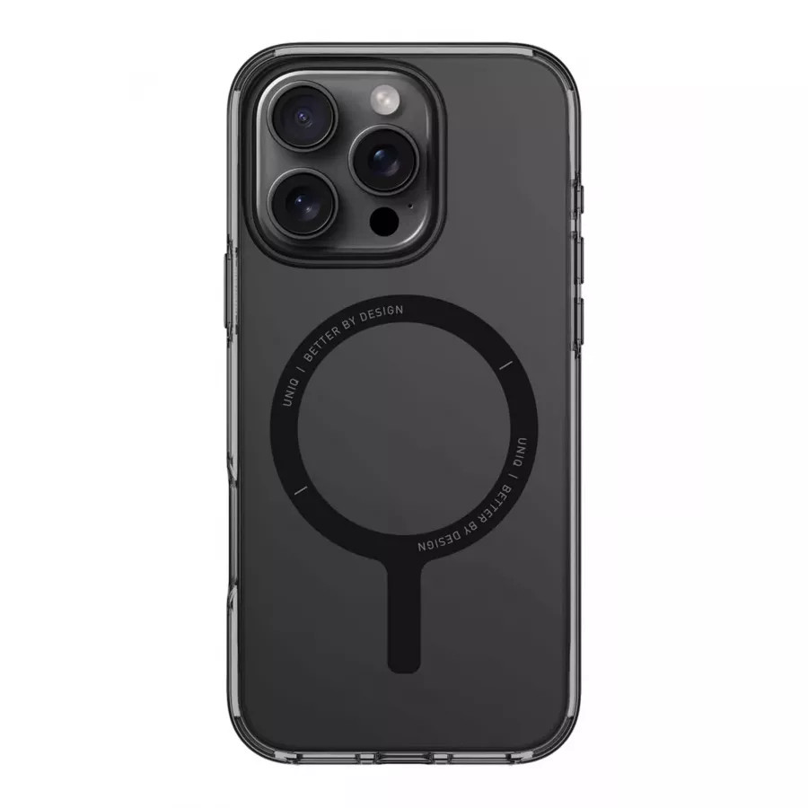Купить Чехол силиконовый Uniq Clario (MagSafe) для iPhone 16 Pro Max, smoke в Сочи. Вид 3