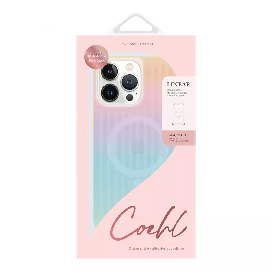 Купить Чехол силиконовый Uniq COEHL Linear Iridescent (MagSafe) для iPhone 16 Pro Max в Сочи. Вид 7