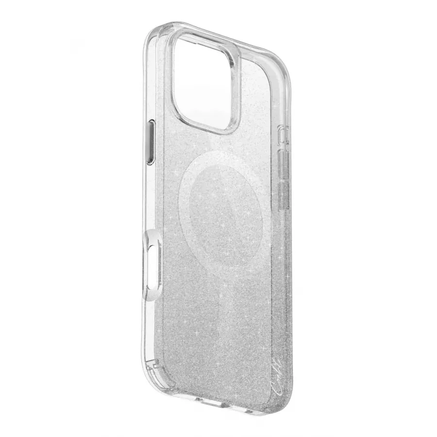 Купить Чехол силиконовый Uniq COEHL Lumino (MagSafe) для iPhone 16 Pro Max, sparkling silver в Сочи. Вид 1