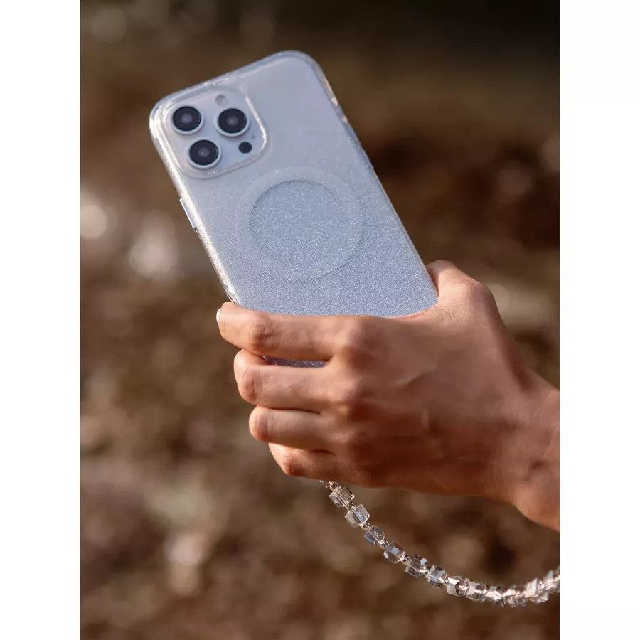 Купить Чехол силиконовый Uniq COEHL Lumino (MagSafe) для iPhone 16 Pro Max, sparkling silver в Сочи. Вид 6